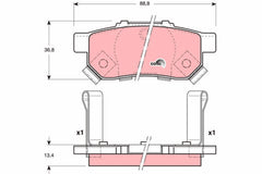 Bremsbelagsatz Scheibenbremse Hinterachse für HONDA JAZZ II CIVIC V Hatchback