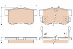 Bremsbelagsatz Scheibenbremse Hinterachse für HONDA MG ROVER ACCORD V CIVIC VII