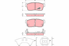 Bremsbelagsatz Scheibenbremse Vorderachse für SUZUKI DAIHATSU NISSAN IGNIS I