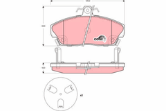 Bremsbelagsatz Scheibenbremse Vorderachse für HONDA CIVIC VII Hatchback