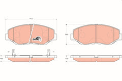 Bremsbelagsatz Scheibenbremse Vorderachse für HONDA ELEMENT CR-V II PILOT