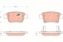 Bremsbelagsatz Scheibenbremse Hinterachse für TOYOTA AVENSIS Kombi Stufenheck