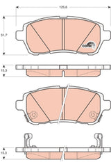 Bremsbelagsatz Scheibenbremse Vorderachse für FORD SUZUKI MAZDA DAIHATSU SUBARU