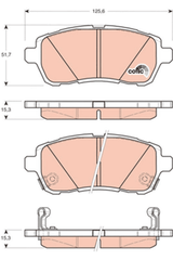 Bremsbelagsatz Scheibenbremse Vorderachse für DAIHATSU FORD MAZDA SUBARU SUZUKI