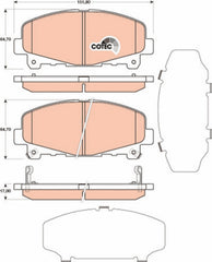 Bremsbelagsatz Scheibenbremse Vorderachse für HONDA ACCORD VIII IX Stufenheck