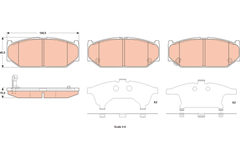 Bremsbelagsatz Scheibenbremse Vorderachse für SUZUKI SWIFT III IV