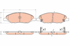 Bremsbelagsatz Scheibenbremse Vorderachse für NISSAN MICRA II III NOTE TIIDA