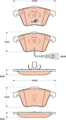 Bremsbelagsatz Scheibenbremse Vorderachse für AUDI VW SEAT TT Roadster A3