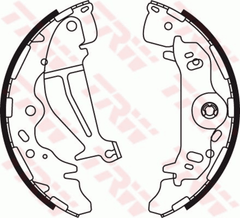 Bremsbackensatz Hinterachse für HYUNDAI H-1 / STAREX Bus Kasten