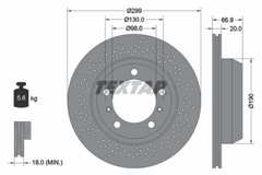 2x Bremsscheibe Hinterachse für PORSCHE BOXSTER 718 CAYMAN