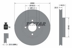 2x Bremsscheibe Vorderachse für NISSAN NOTE MICRA IV