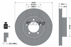 Bremsscheibe Vorderachse links für PORSCHE 911 Cabriolet Targa BOXSTER 718