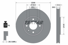 2x Bremsscheibe Vorderachse für CITROËN C5 II Break XANTIA I Kasten/Kombi