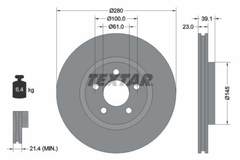 2x Bremsscheibe Vorderachse für CHRYSLER PT CRUISER Cabriolet