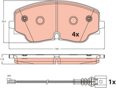 Bremsbelagsatz Scheibenbremse Vorderachse für VW AUDI TIGUAN GOLF VIII Variant