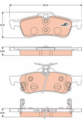 Bremsbelagsatz Scheibenbremse Hinterachse für DAIHATSU TOYOTA CHARADE VIII