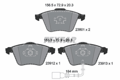 Bremsbelagsatz Scheibenbremse Vorderachse für AUDI SKODA VW A3 Sportback SUPERB