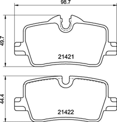 Bremsbelagsatz Scheibenbremse Hinterachse für BMW 2 Coupe 3 Touring 4 Gran