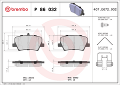 Bremsbelagsatz Scheibenbremse Hinterachse für VOLVO LYNK & CO XC40 01