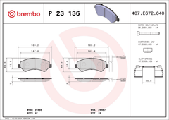 Bremsbelagsatz Scheibenbremse Vorderachse für CITROËN FIAT OPEL PEUGEOT JUMPER