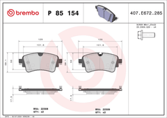 Bremsbelagsatz Scheibenbremse Hinterachse für AUDI VW A4 Allroad B9 Avant A5