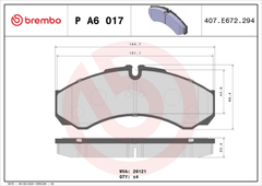 Bremsbelagsatz Scheibenbremse Vorderachse Hinterachse für IVECO RENAULT TRUCKS
