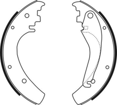 Bremsbackensatz Hinterachse für MERCEDES-BENZ T1 Pritsche/Fahrgestell Bus Kasten