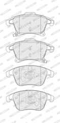 Bremsbelagsatz Scheibenbremse Vorderachse für FORD GALAXY III MONDEO V