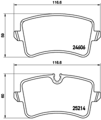Bremsbelagsatz Scheibenbremse Hinterachse für AUDI PORSCHE A4 B8 Avant A5