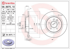 Bremsscheibe Hinterachse für FORD VOLVO C-MAX FOCUS II Turnier Stufenheck