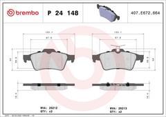 Bremsbelagsatz Scheibenbremse Hinterachse für FORD MAZDA VOLVO C-MAX II FOCUS