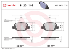 Bremsbelagsatz Scheibenbremse Hinterachse für FIAT ABARTH 500 C 500X 500C /