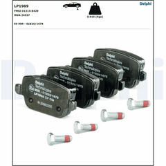 Bremsbelagsatz Scheibenbremse Hinterachse für FORD VOLVO LAND ROVER FOCUS II