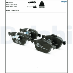 Bremsbelagsatz Scheibenbremse Vorderachse für FORD MAZDA VOLVO C-MAX II