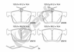 Bremsbelagsatz Scheibenbremse Hinterachse für AUDI SEAT SKODA VW CUPRA A3