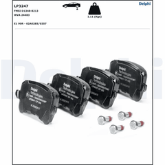 Bremsbelagsatz Scheibenbremse Hinterachse für AUDI SEAT VW A6 C6 Avant Q3