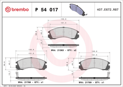 Bremsbelagsatz Scheibenbremse Vorderachse für MITSUBISHI 3000 GT Coupe FTO