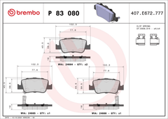 Bremsbelagsatz Scheibenbremse Hinterachse für TOYOTA AURIS Kombi COROLLA