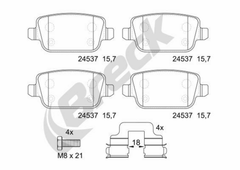 Bremsbelagsatz Scheibenbremse Hinterachse für FORD FOCUS II GALAXY KUGA I