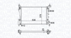 Kühler Motorkühlung für FIAT OPEL GRANDE PUNTO CORSA D Kasten/Schrägheck
