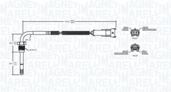 Sensor Abgastemperatur für FIAT MULTIPLA STILO Multi Wagon