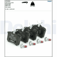 Bremsbelagsatz Scheibenbremse Hinterachse für AUDI CITROËN MG PEUGEOT RENAULT