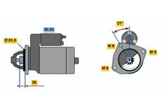 Anlasser Starter für FIAT PEUGEOT CITROËN DUCATO Kasten Bus Pritsche/Fahrgestell