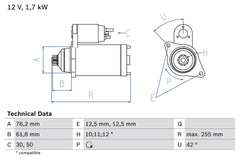 Anlasser Starter für VW SKODA AUDI SEAT PASSAT B6 Variant MULTIVAN T5