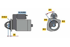 Anlasser Starter für FIAT PEUGEOT CITROËN DUCATO Kasten Bus Pritsche/Fahrgestell