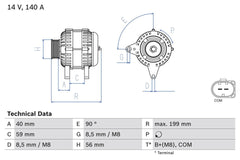 Lichtmaschine Generator für VW AUDI SKODA SEAT CADDY III