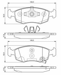 Bremsbelagsatz Scheibenbremse Vorderachse für FIAT LANCIA PANDA VAN 500 YPSILON