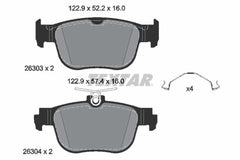 Bremsbelagsatz Scheibenbremse Hinterachse für VW AUDI SKODA CUPRA SEAT FORD