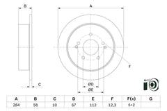 2x Bremsscheibe Hinterachse für SSANGYONG KG MOBILITY KORANDO TIVOLI VAN TORRES