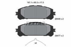 Bremsbelagsatz Scheibenbremse Vorderachse für LEXUS TOYOTA SUZUKI RX ES NX II